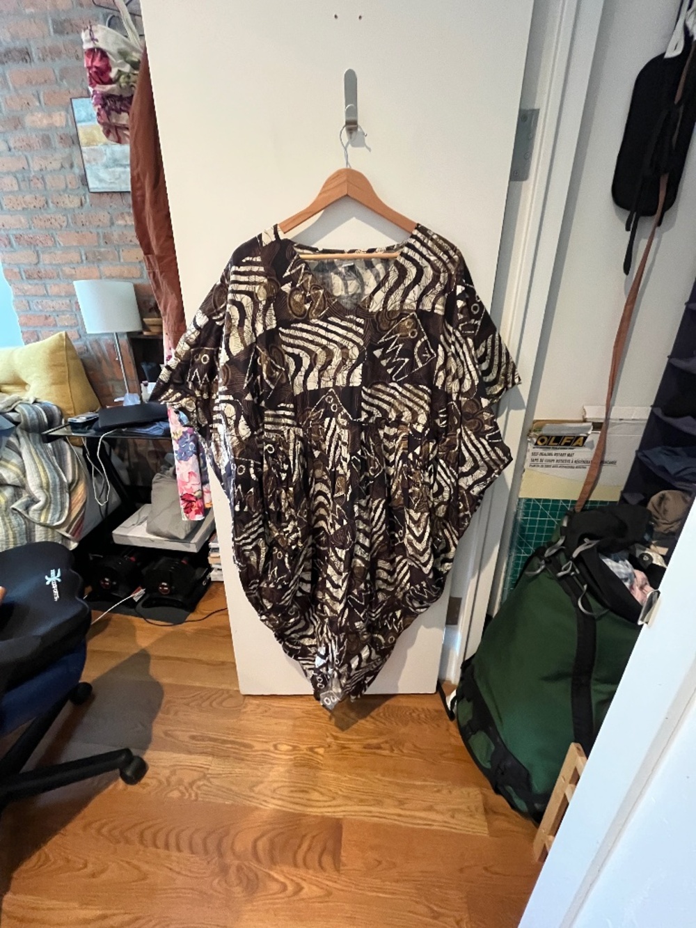 Nile Queen 100% cotton patterned resort one size fits all dress